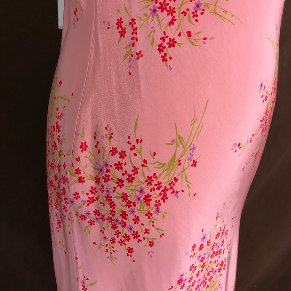 Bestey Johnson Silk Pink Floral Slip Dress Lace - Picture 4 of 7